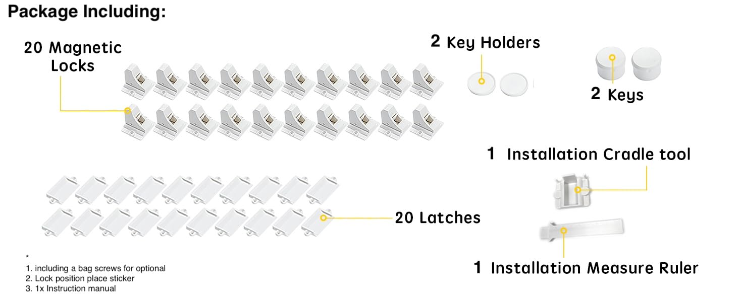 Vmaisi cabinet-drawer locks with magnet key control for easy access and secure closures.