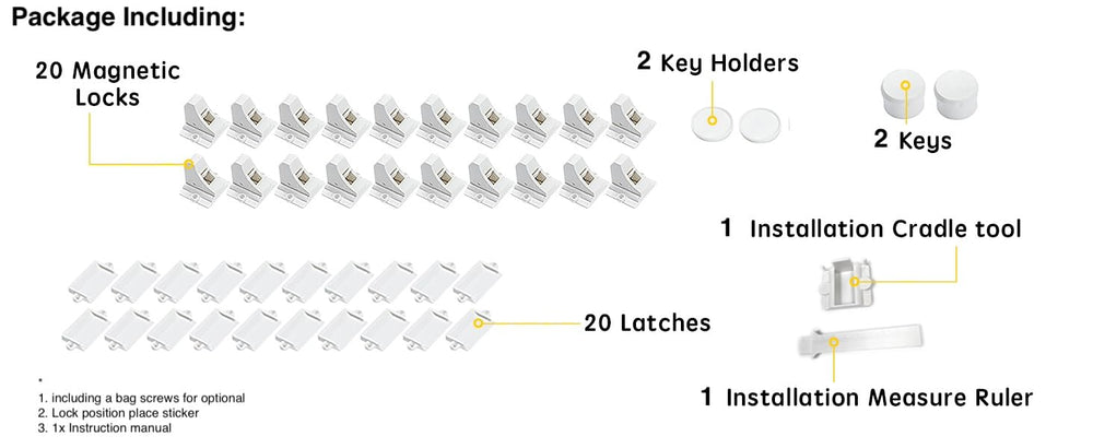 Vmaisi cabinet-drawer locks with magnet key control for easy access and secure closures.