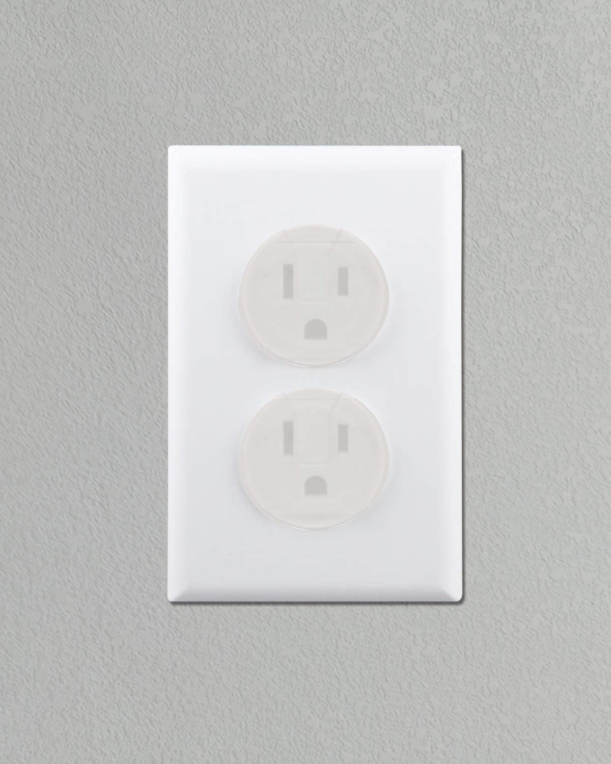 Vmaisi childproof plug protectors shown on wall outlets