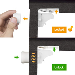 Vmaisi drawer magnetic lock close-up demonstrates discreet protection