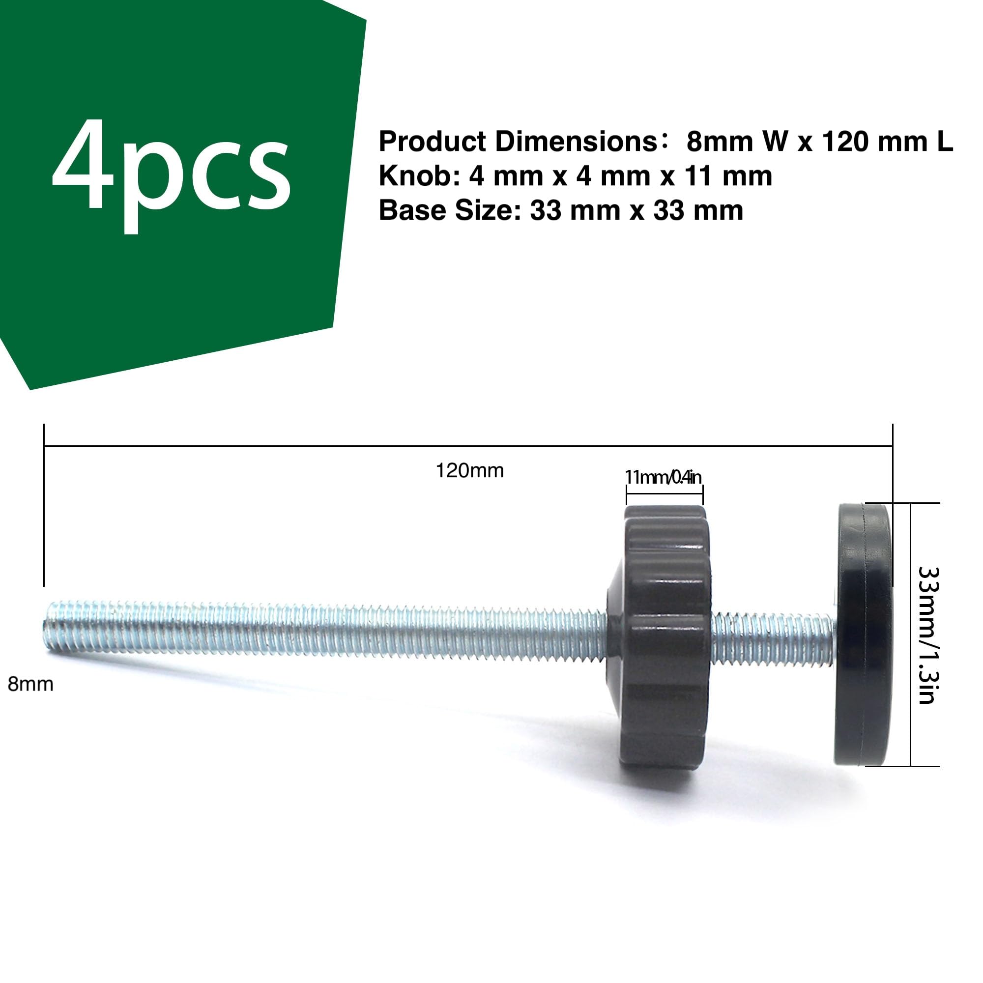 Extended 12 cm spindle rod for added gate mounting stability