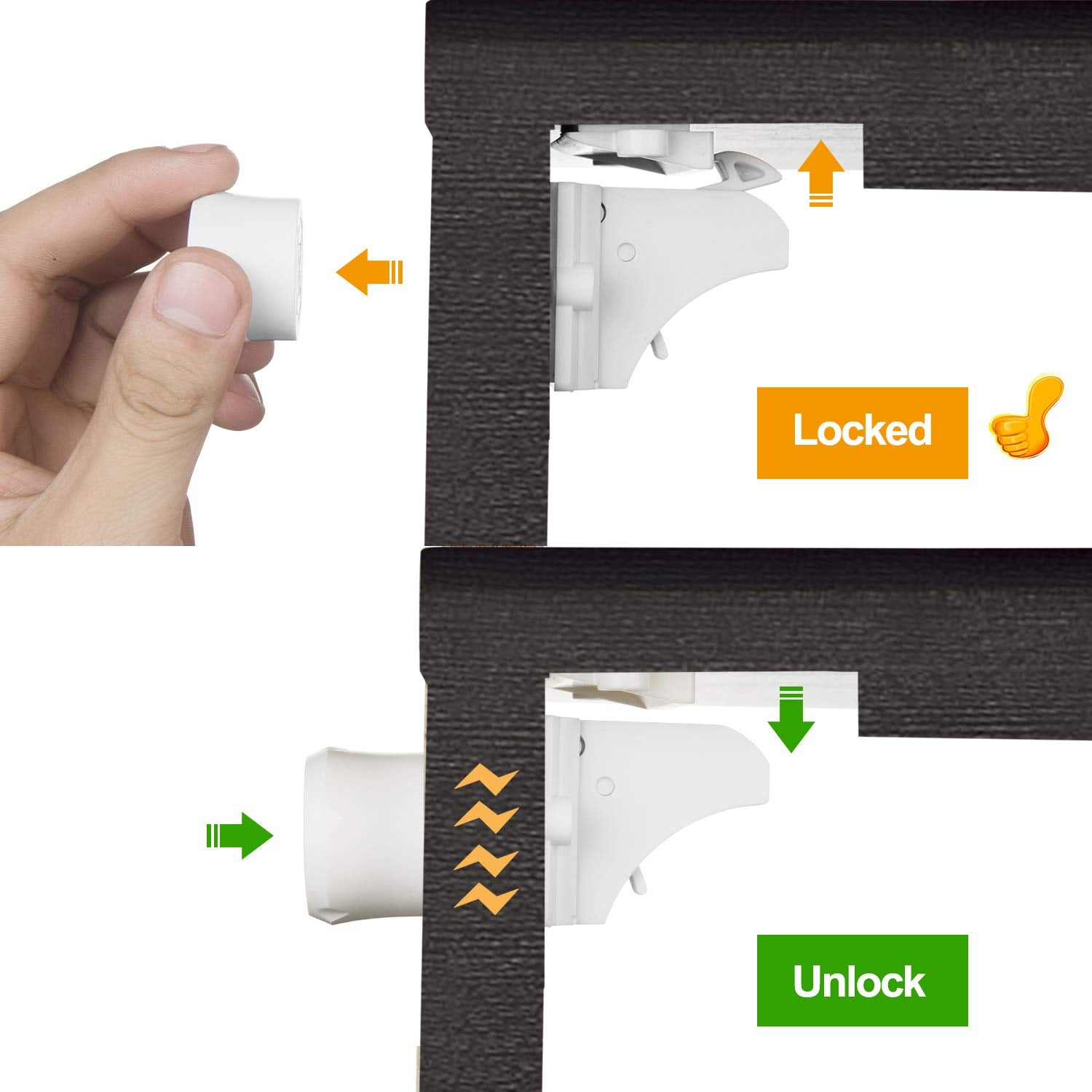 Vmaisi keys in use provide quick access while childproofed.