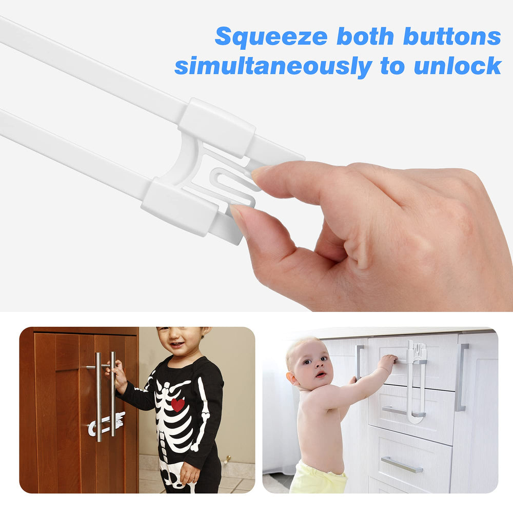 Vmaisi kitchen cabinet and drawer security locks provide versatile protection.