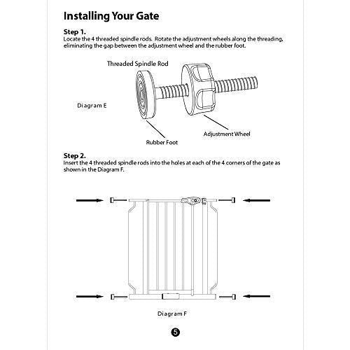 Wall mounting screws and adapters for secure gate installation