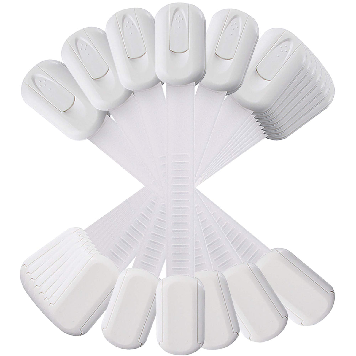Vmaisi multi-use adhesive lock securing a drawer for child safety.