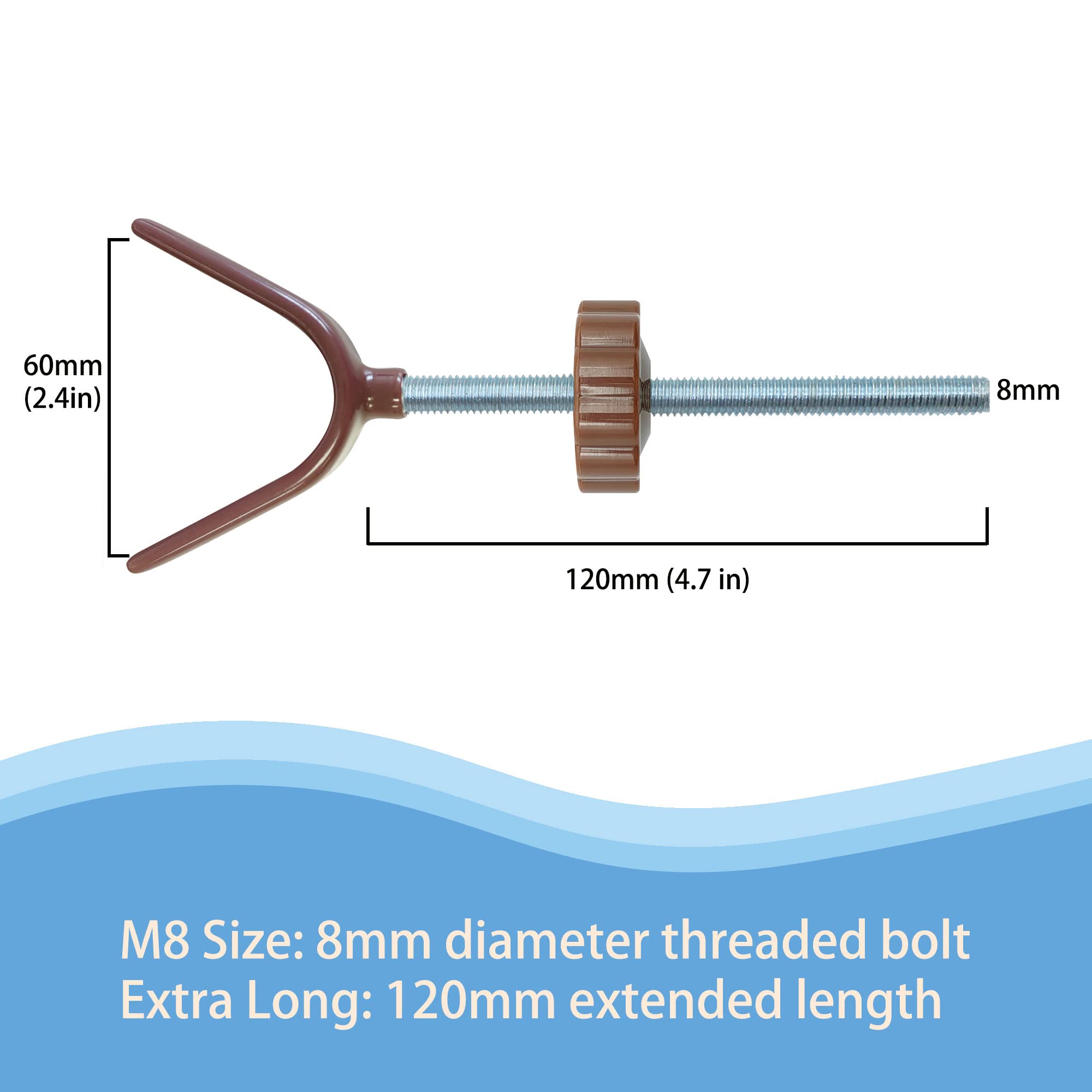 VMAISI rail-adapter wraps around rails for solid, secure grip.