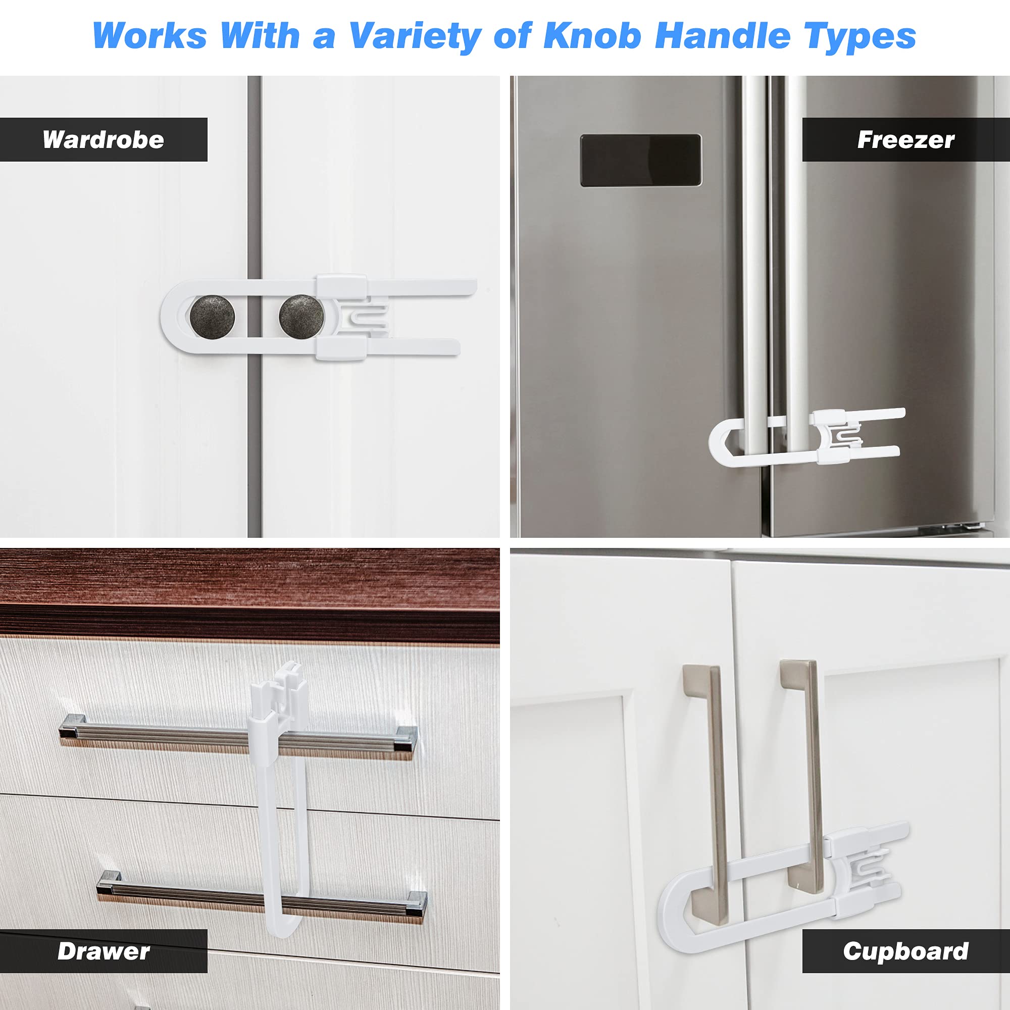 Vmaisi reusable locks slide smoothly for quick repositioning.