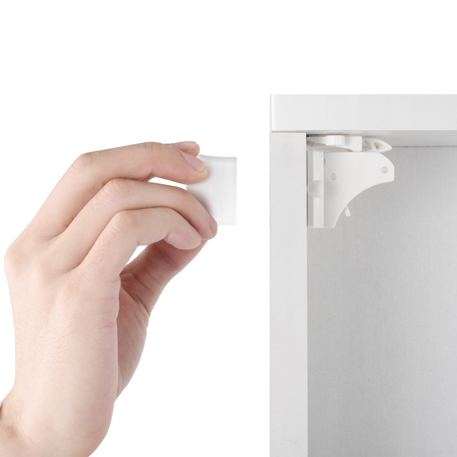 Vmaisi cabinet locks securing everyday items while maintaining a clean look