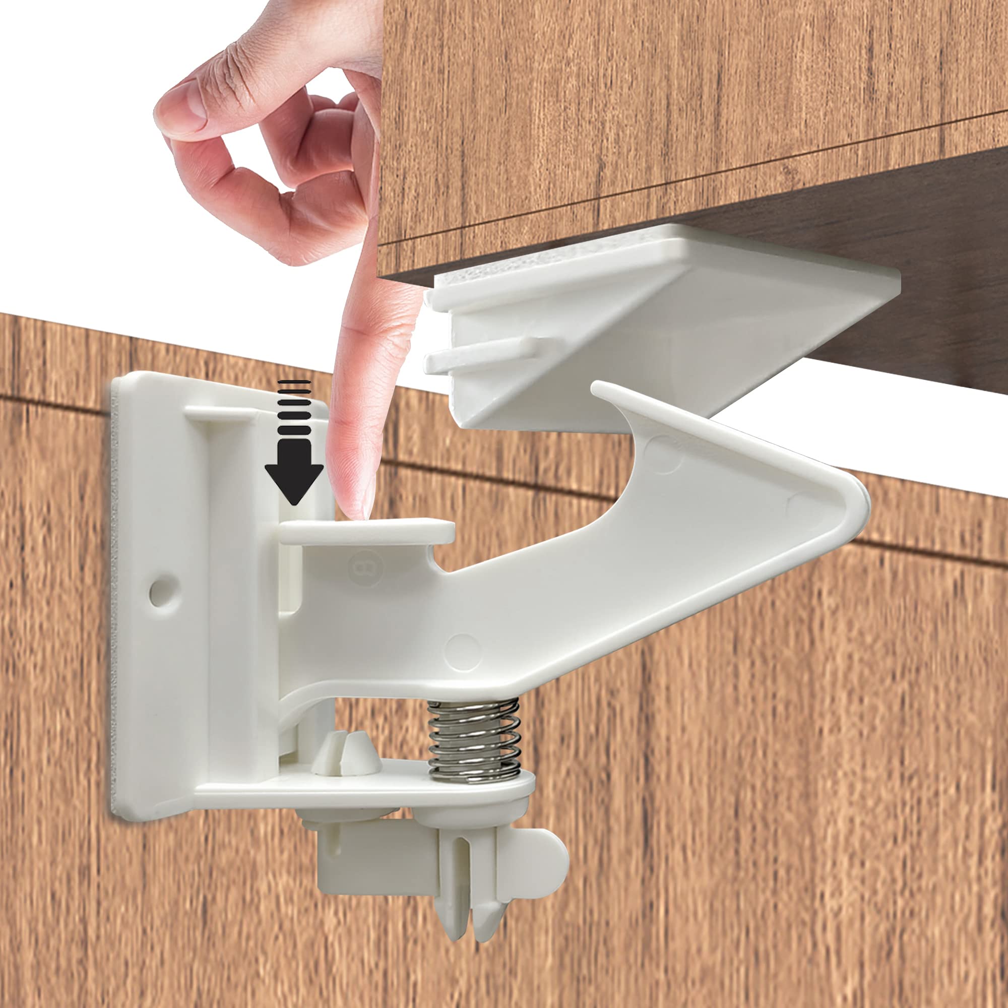 Vmaisi upgraded adhesive cabinet lock for quick no-drill installation