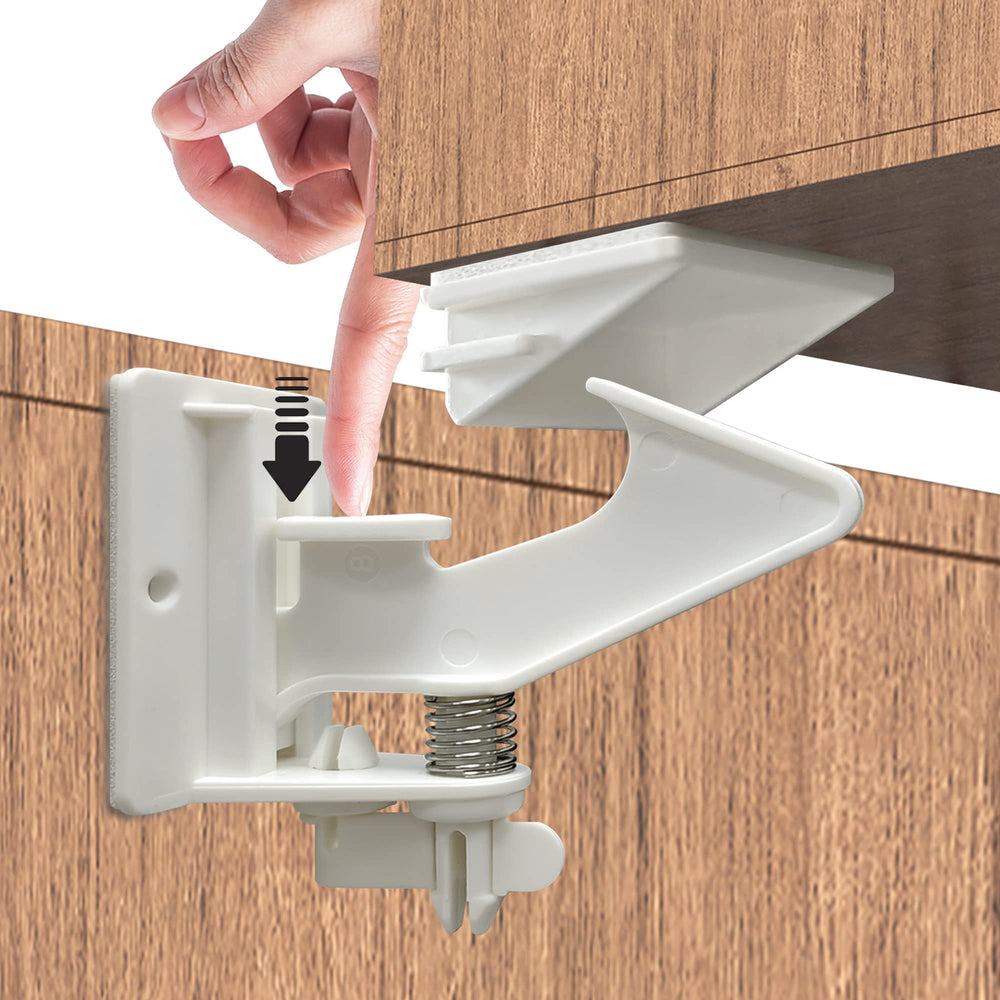 Vmaisi upgraded adhesive cabinet lock for quick no-drill installation