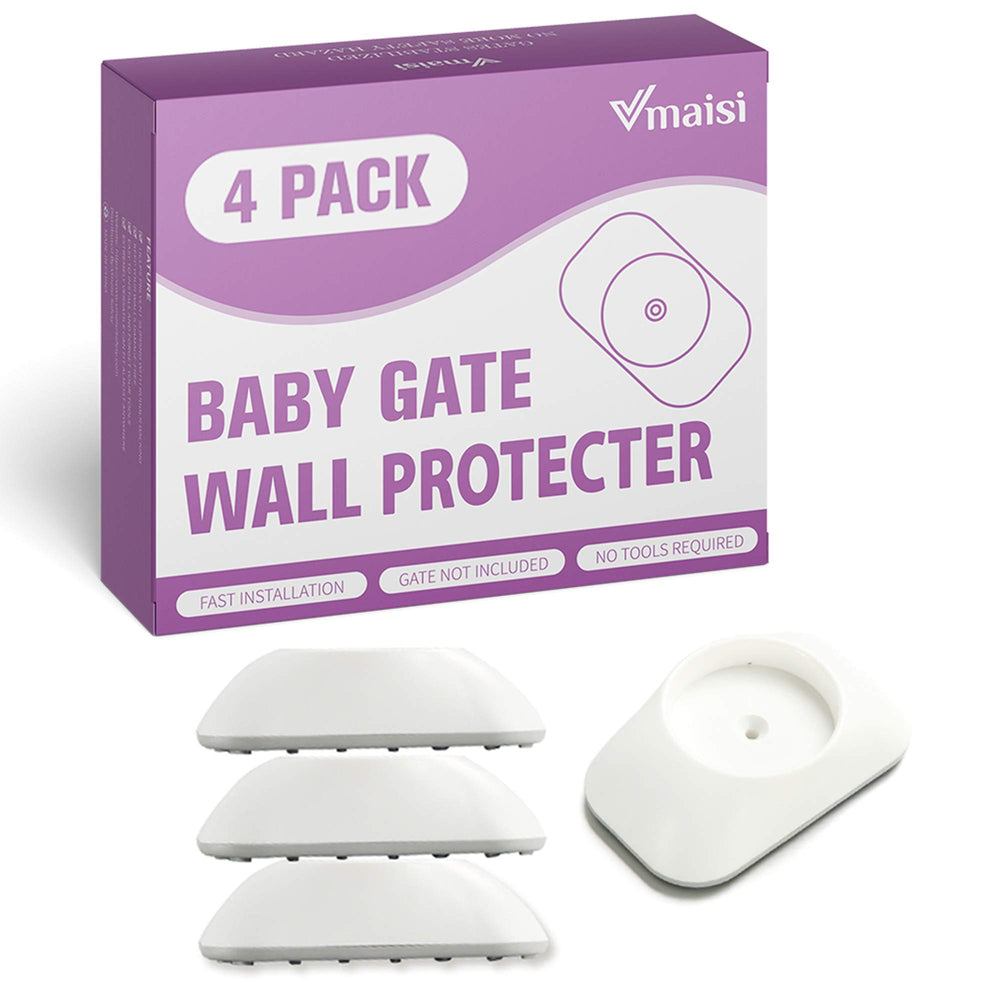 Vmaisi wall cup protector installed on doorframe prevents gate slipping.