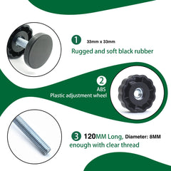 Vmaisi black metal spindle with plastic adjustable wheel for easy adjustments