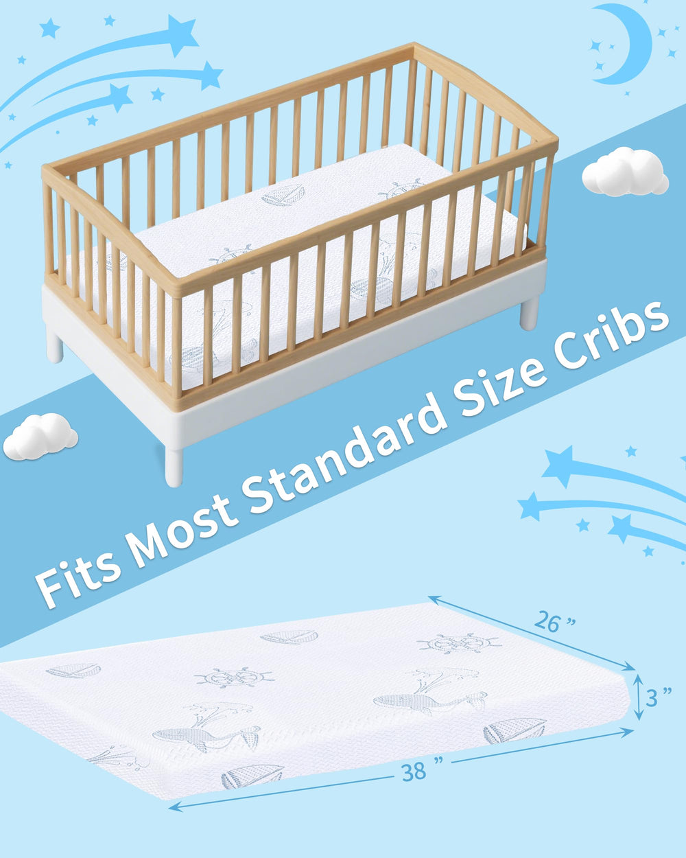 VMFKPNR non-slip-base keeps mattress secure on surfaces