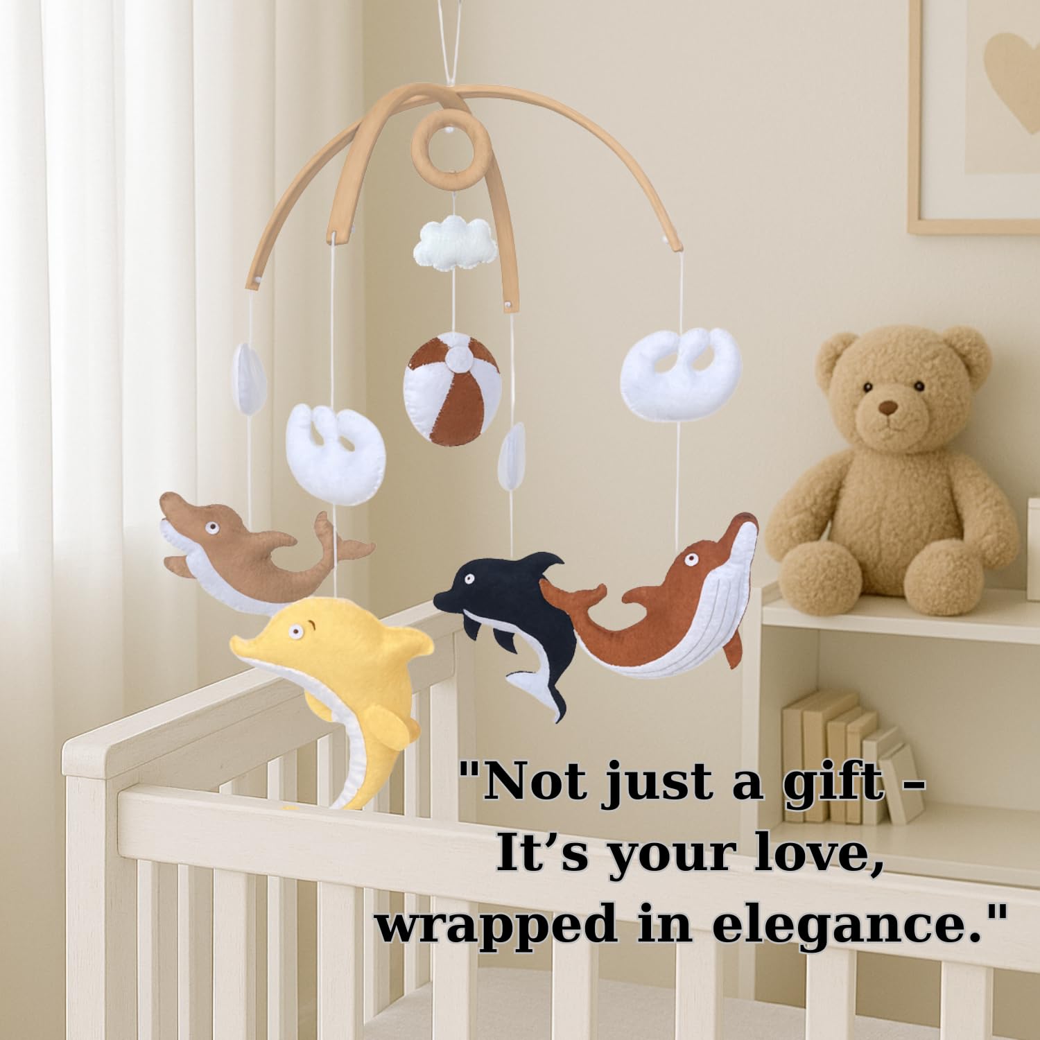 VN3BTOY Safe decorative mobile supports visual development with decorative-only design.