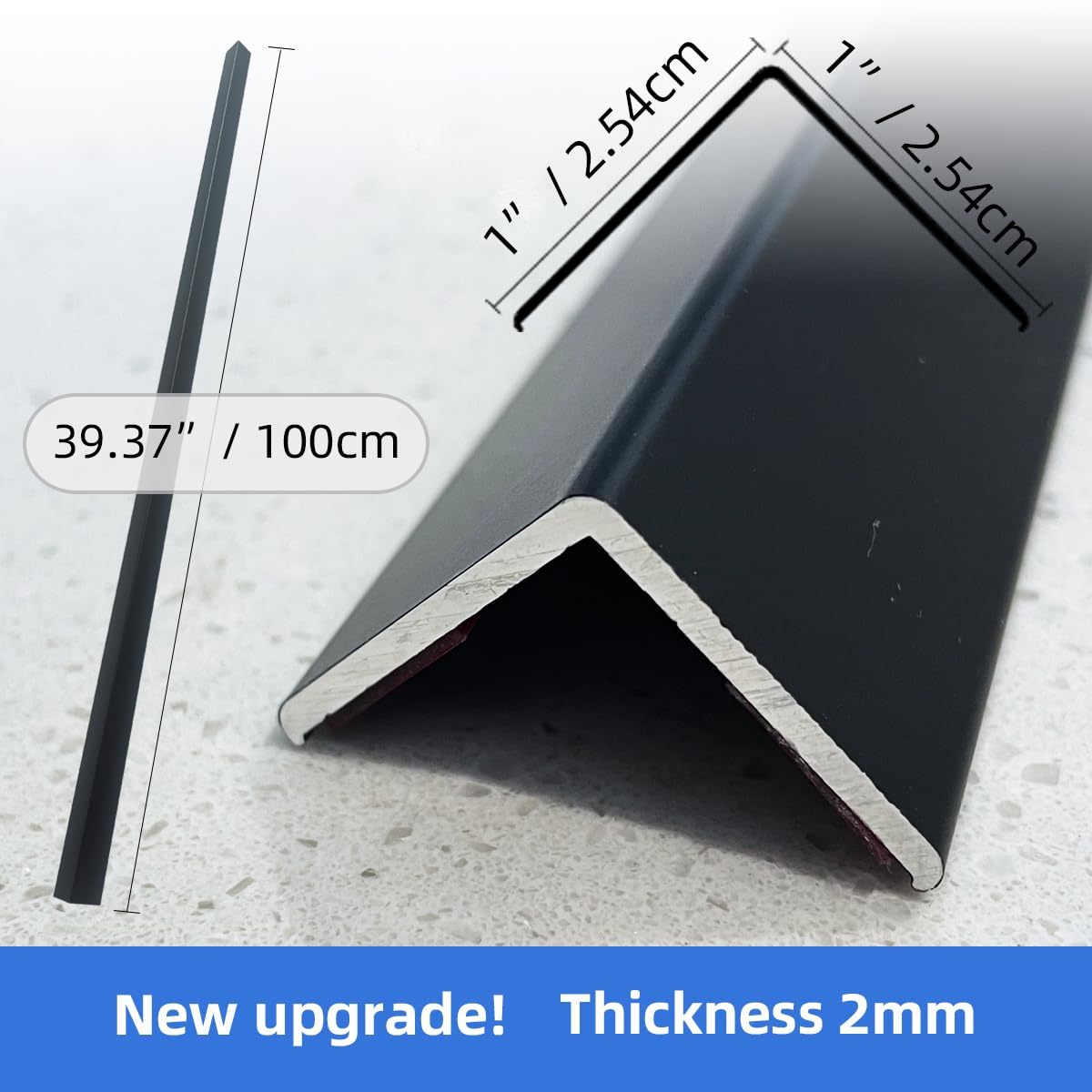 VNBQB 90-degree wall corner protector in black with a tight fit