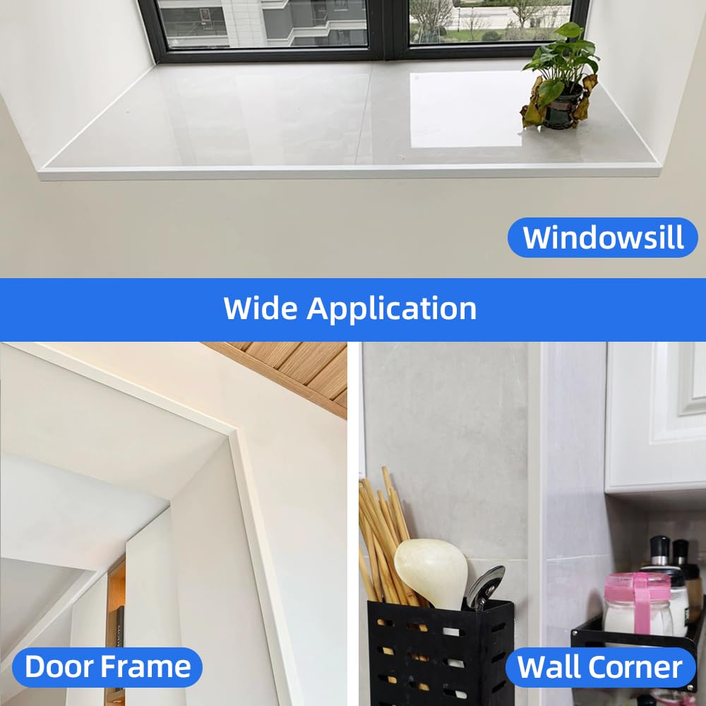 VNBQB white wall corner protector adds durable, clean finish