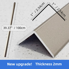 VNBQB wall protector angle shows aluminum alloy and smooth surface.
