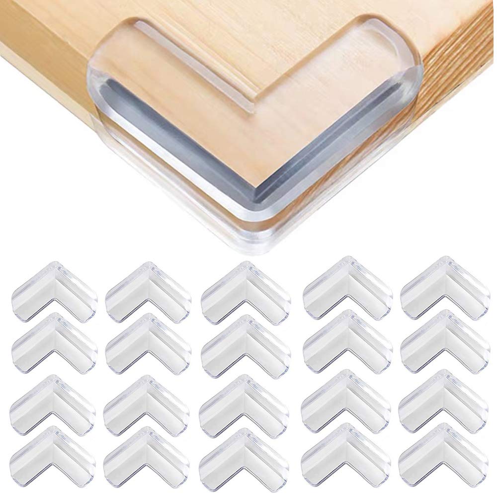 Vobulafy Safety Corner Protectors on a 20-piece set guarding sharp furniture edges.