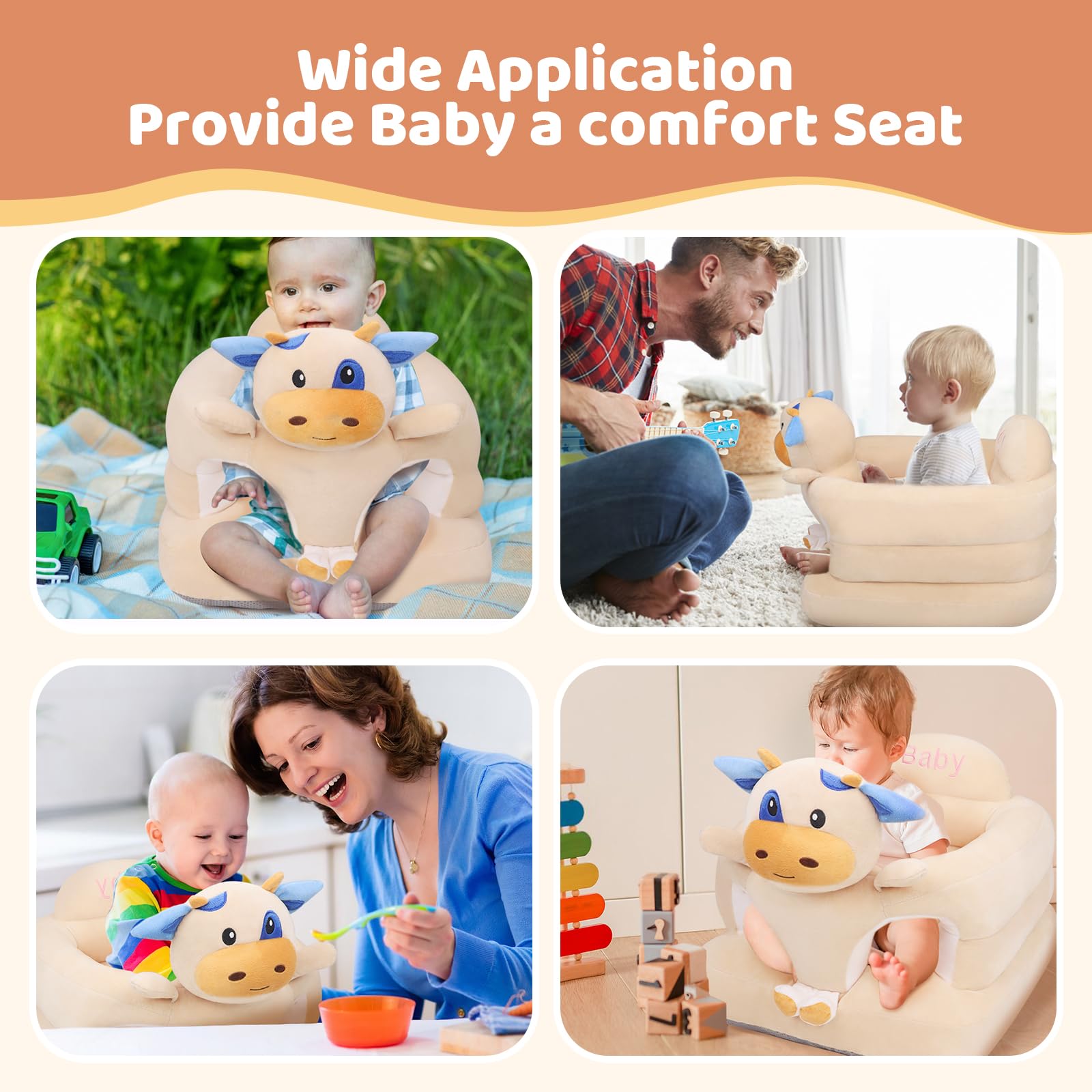 Vocheer animal-shaped baby sofa engages babies with bright colors