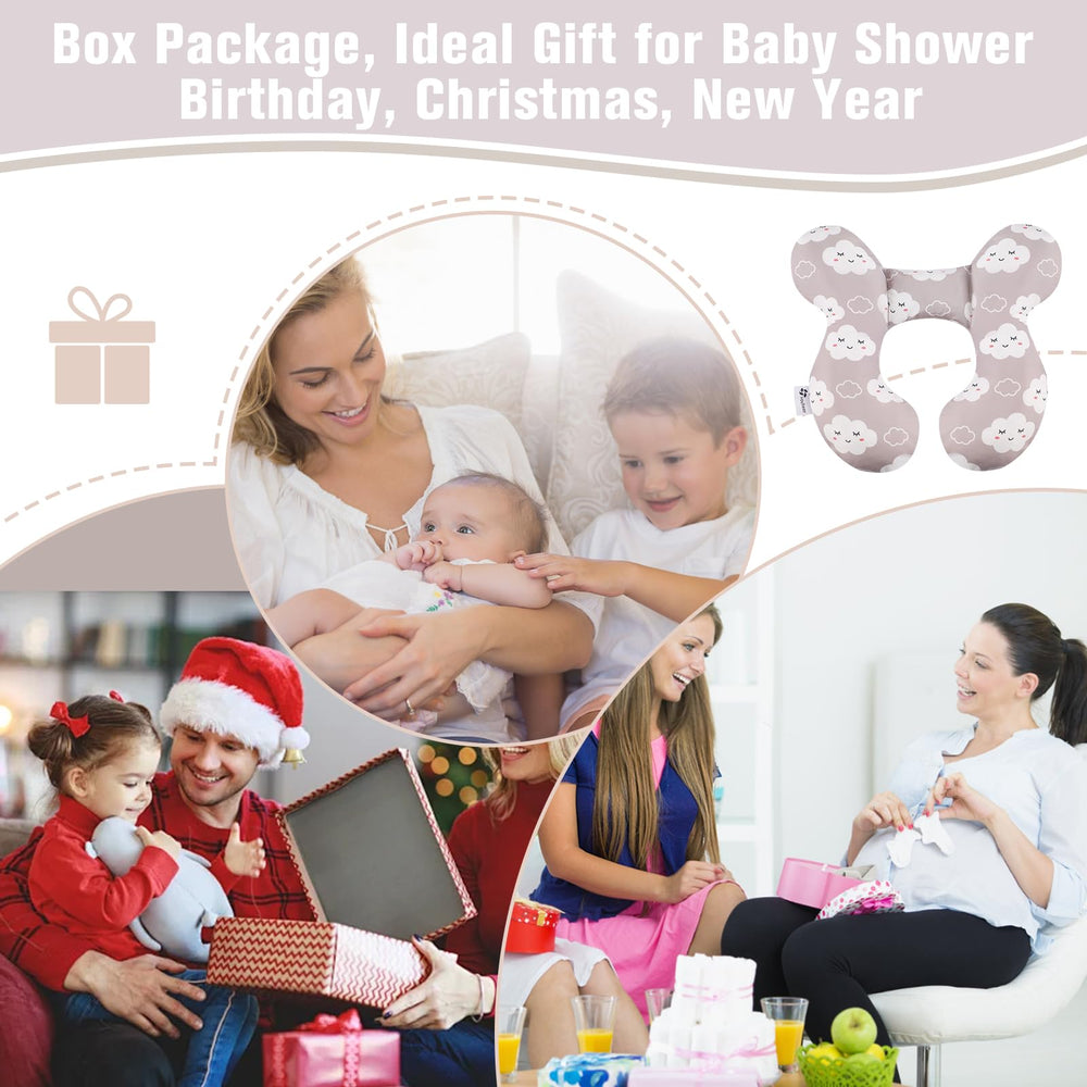 Gift-ready Vocheer Baby Travel Pillow boxed for baby showers.