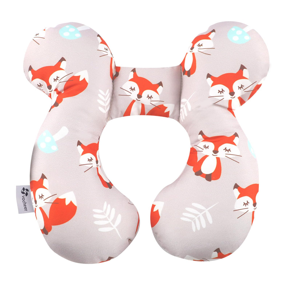 Vocheer Baby Travel Pillow head support for stroller rides.