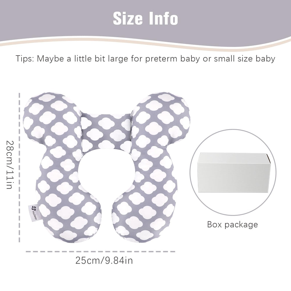 vocheer Baby Travel Pillow packaging highlights machine washable care.