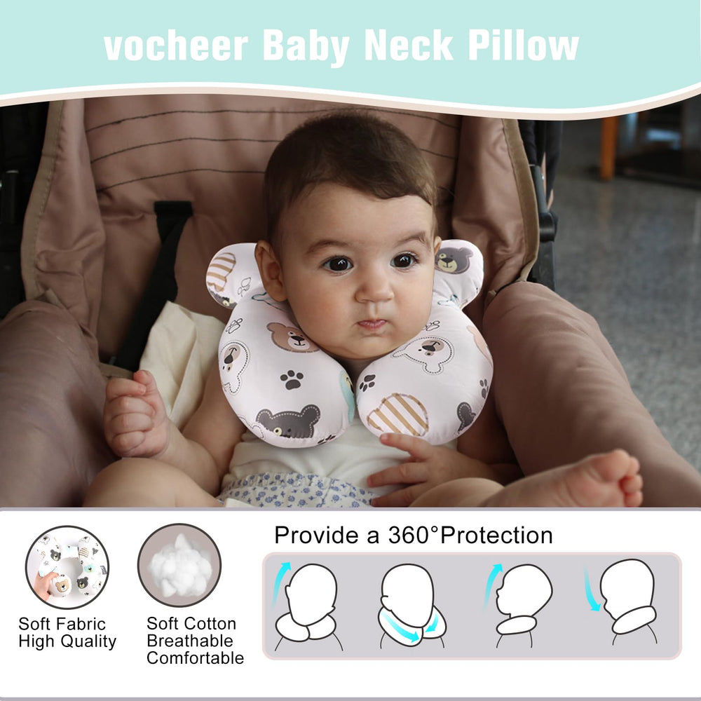 Soft fabric and PP cotton fill keep delicate skin comfy during journeys.