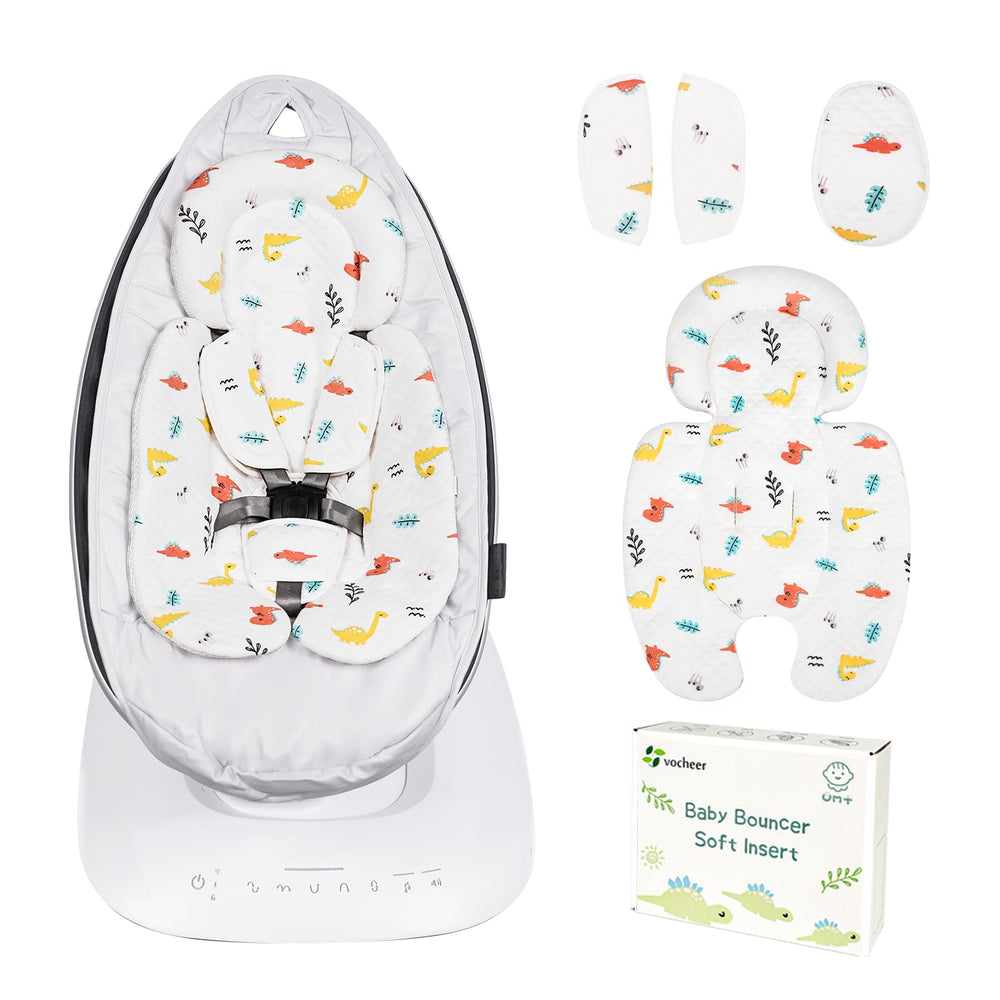 Vocheer dinosaur themed insert adds cozy, secure support for naps.