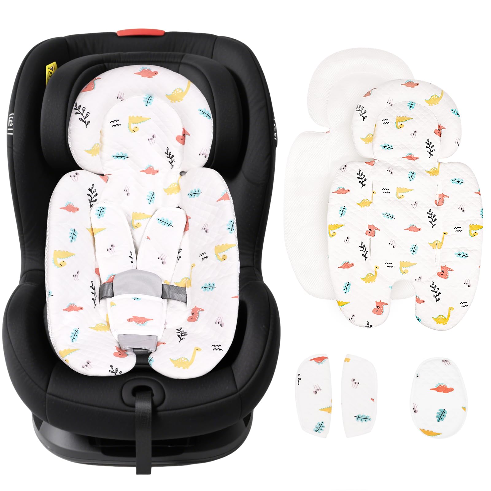 Vocheer newborn insert head support keeps baby's head steady in the swing.