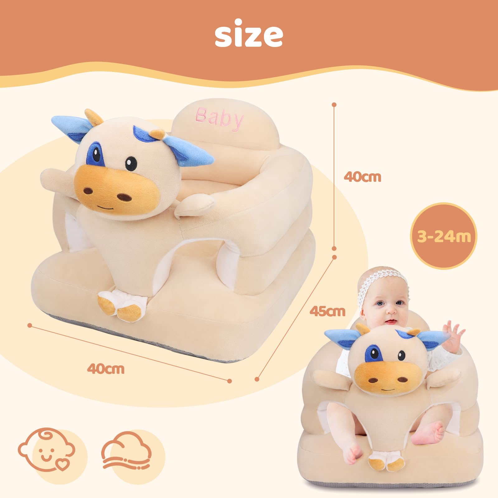Vocheer Sit Me Up Floor Seat suitable for home, yard, or park