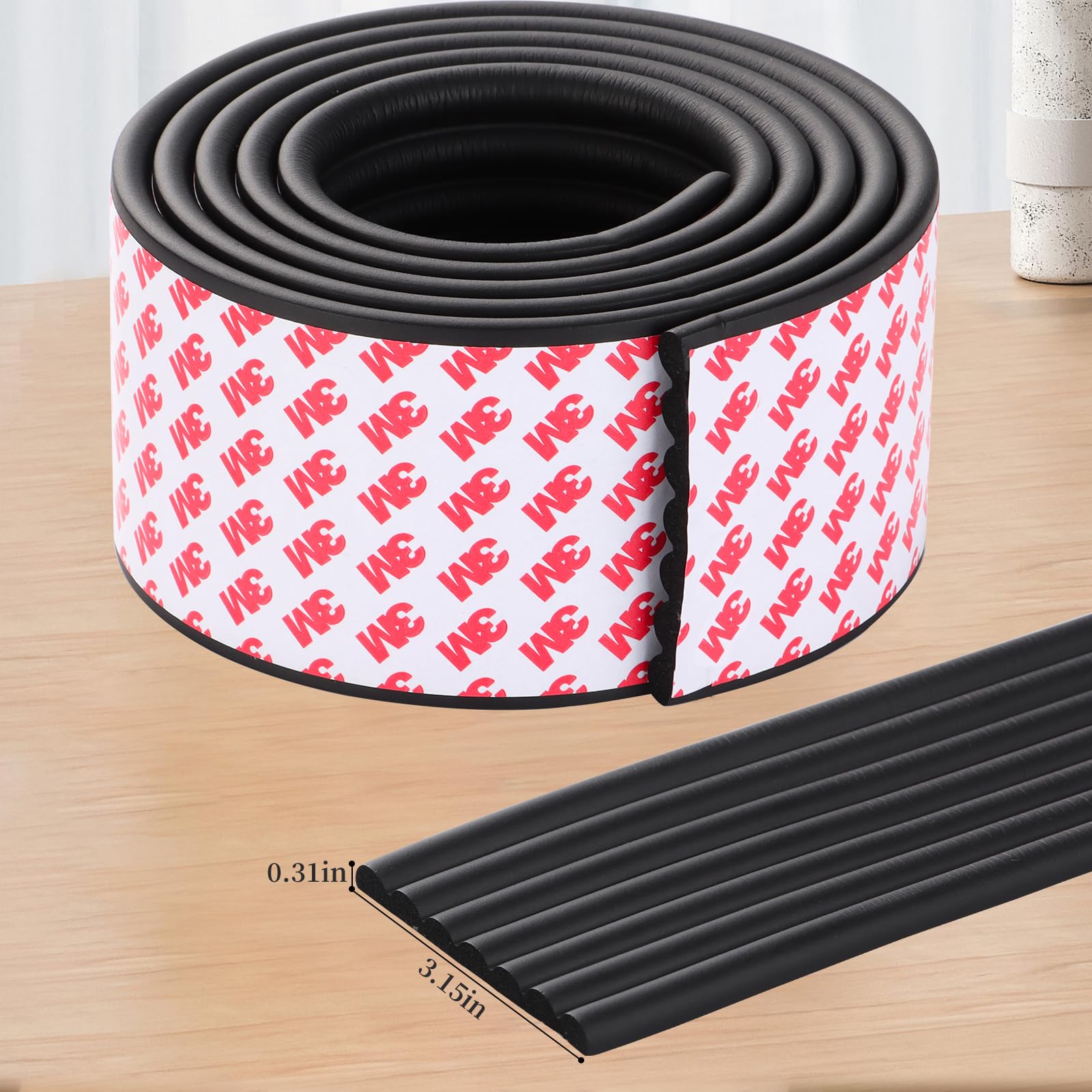 VOCOMO corner protector with 3M adhesive backing provides strong hold and clean removal.
