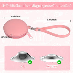 Vodolo silicone nursing cup holder with zipper seal prevents leaks and keeps cups clean.