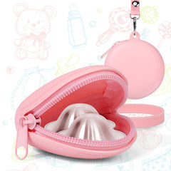 Vodolo silver nursing cup protector box keeps cups organized and protected on the go.