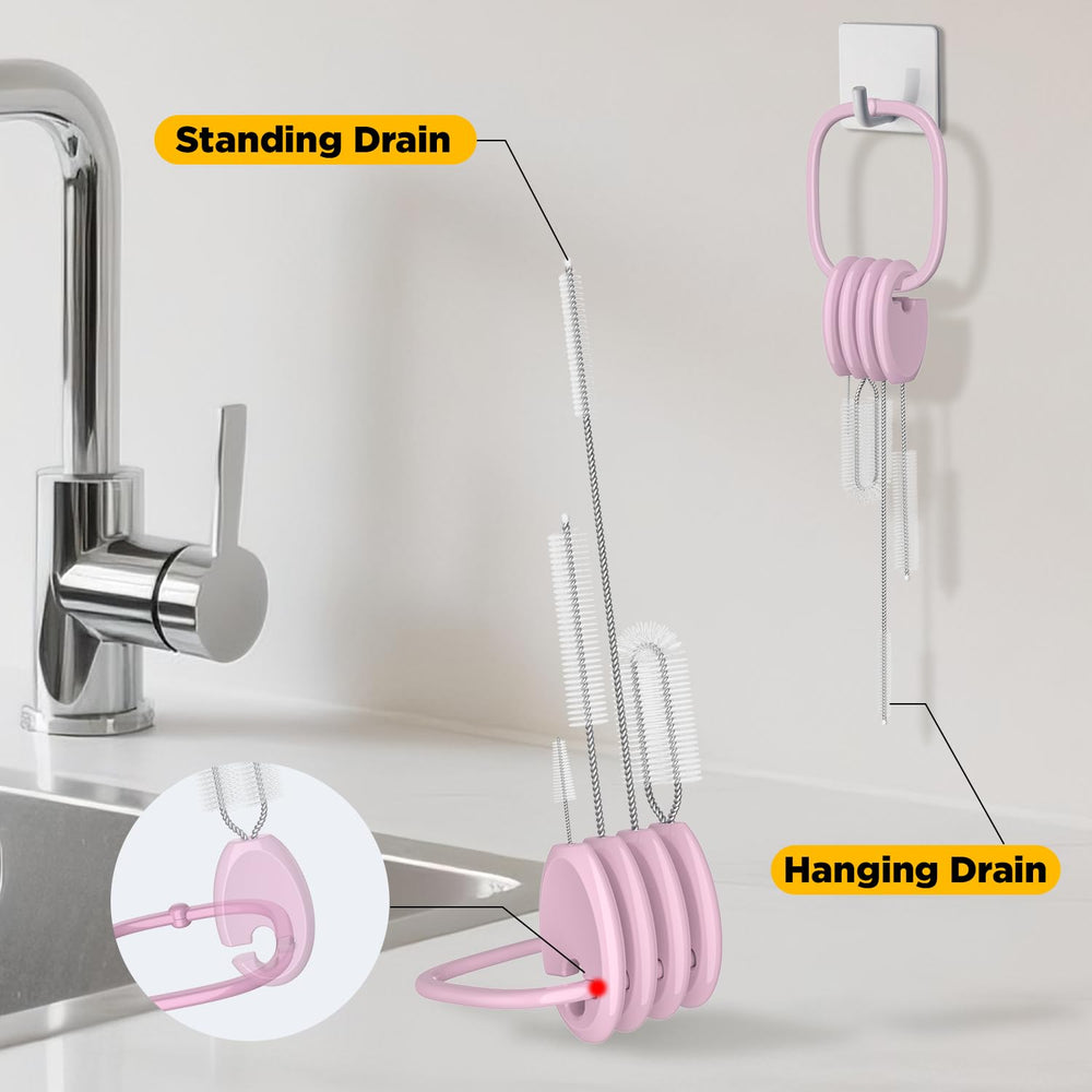 VOGOGE brushes stand upright to dry after use.