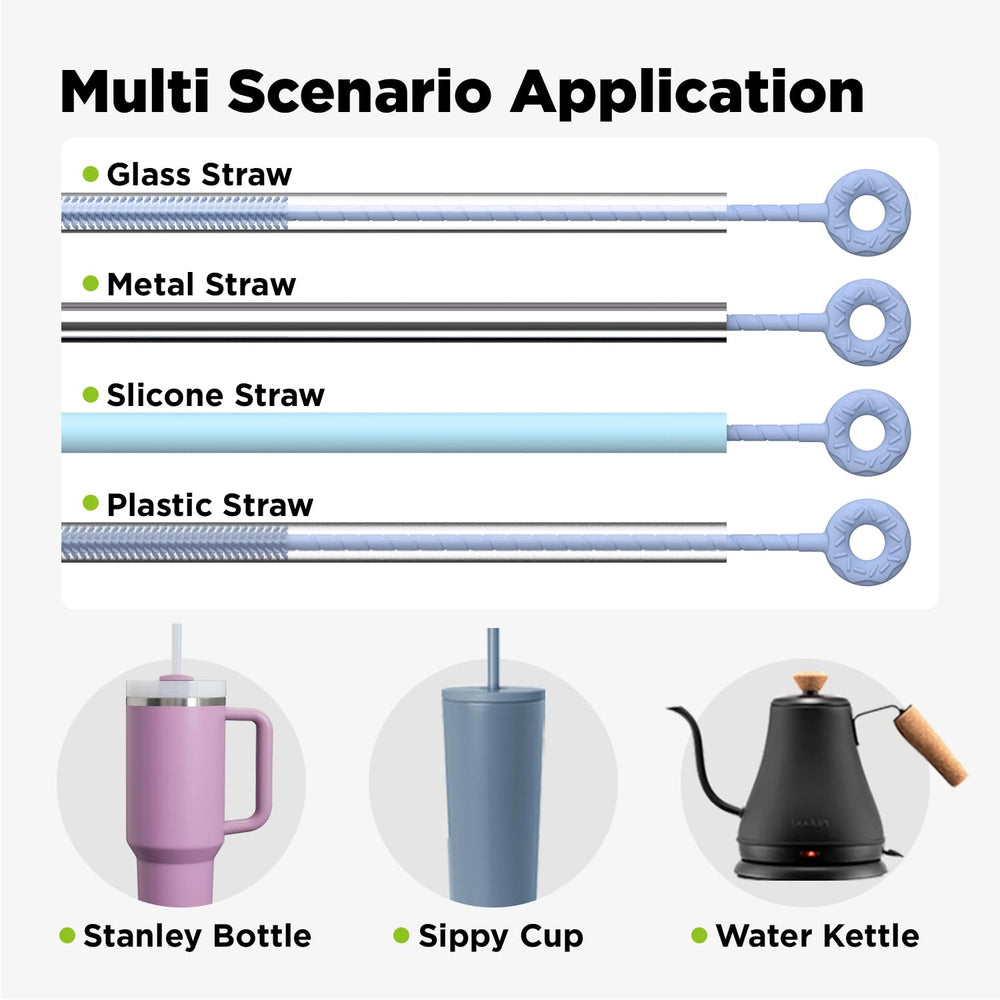 VOGOGE silicone straw cleaner withstands heat for safe cleaning.