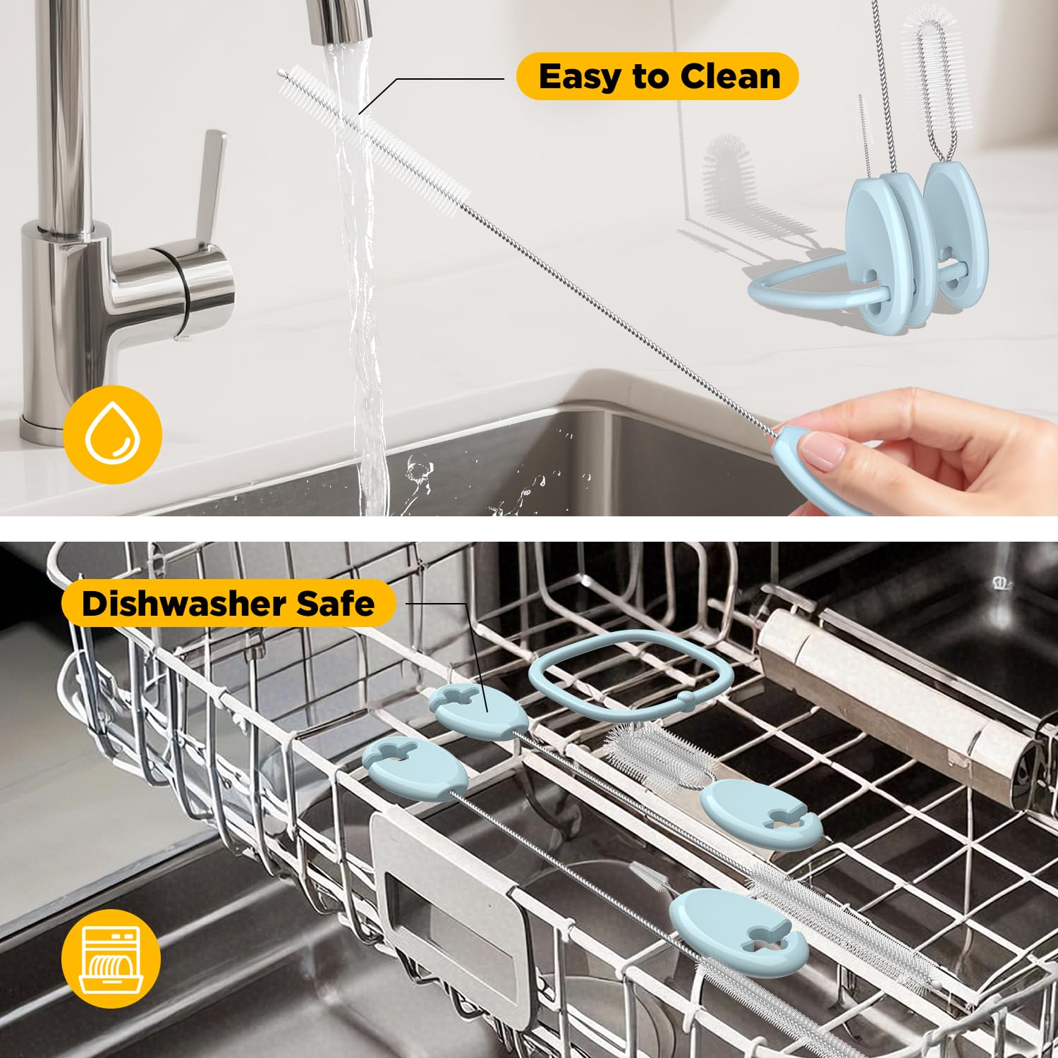VOGOGE clip-on storage keeps brushes organized and ready.