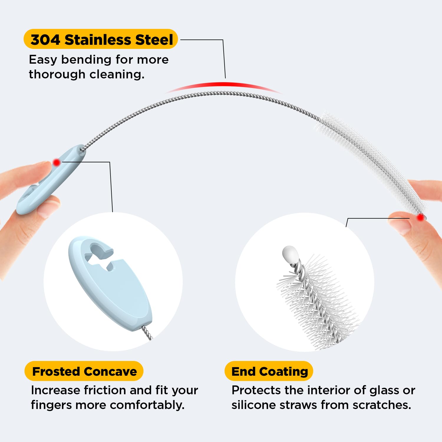 VOGOGE detail brush reaches tight corners inside cups.