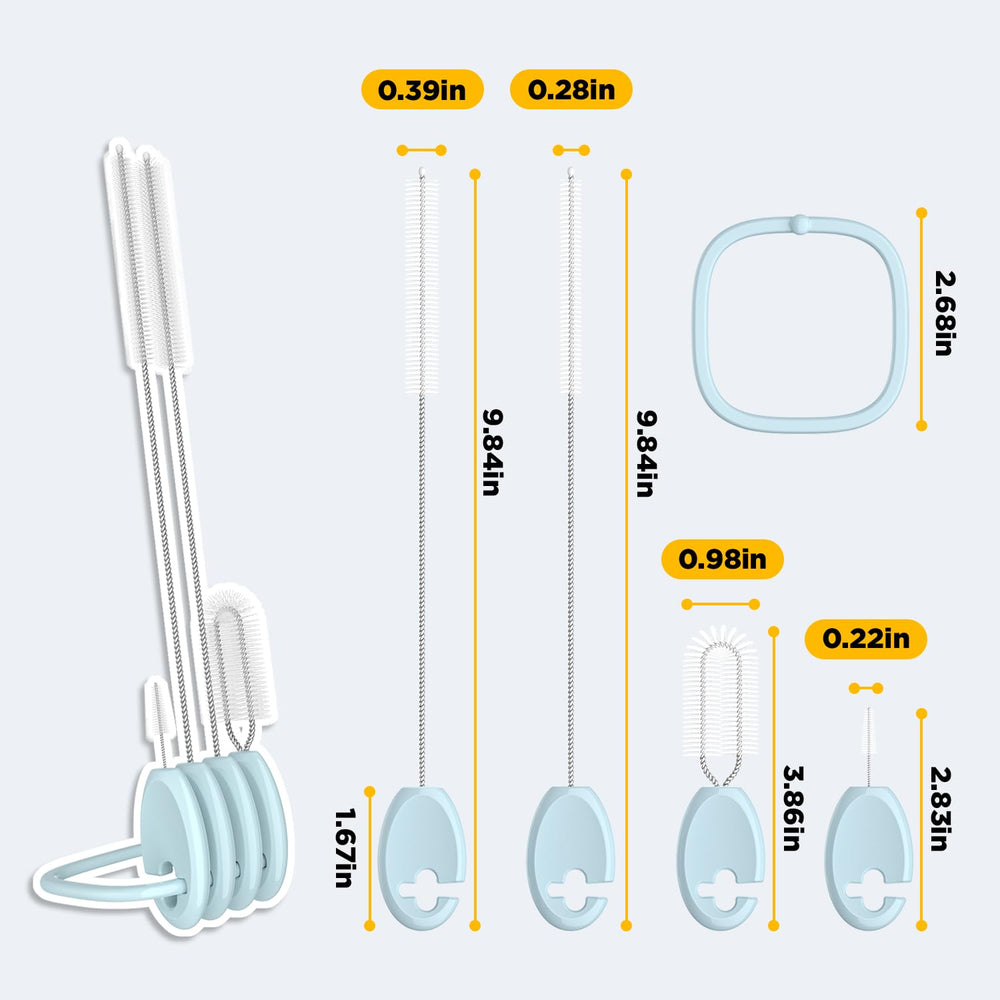 VOGOGE dual-size straw brushes clean narrow and wide straws.