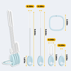 VOGOGE dual-size straw brushes clean narrow and wide straws.
