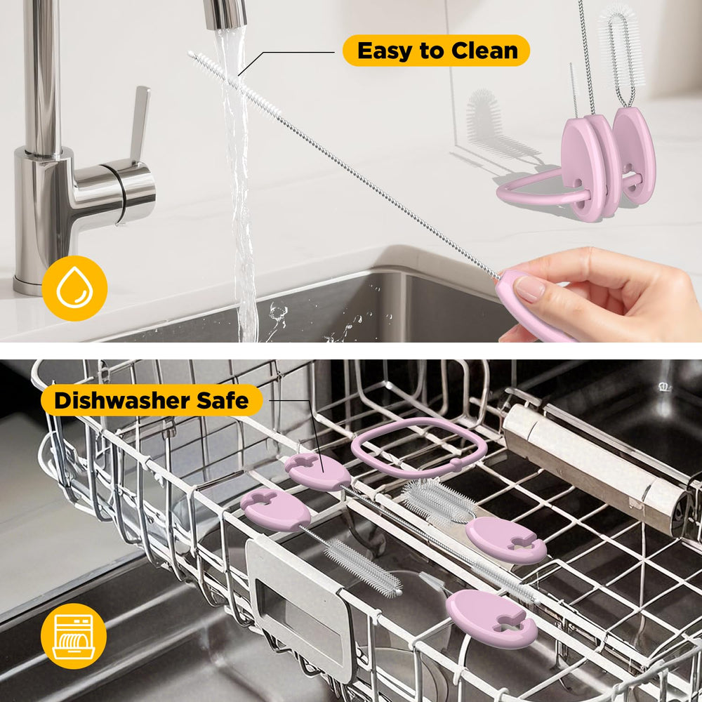 VOGOGE 0–24 months pink kit in home cleaning setup.