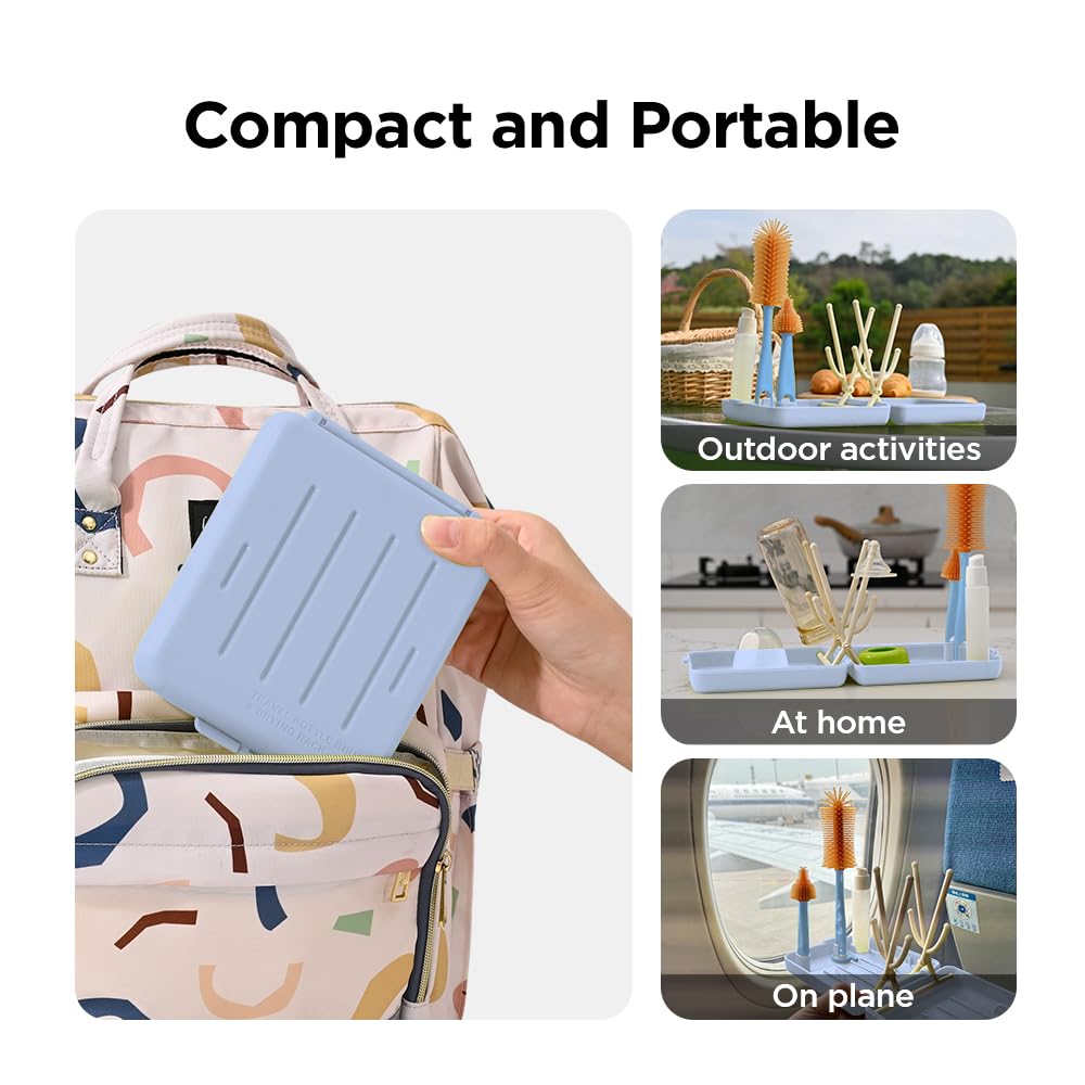 VOGOGE portable drying rack unfolds for quick air-drying.