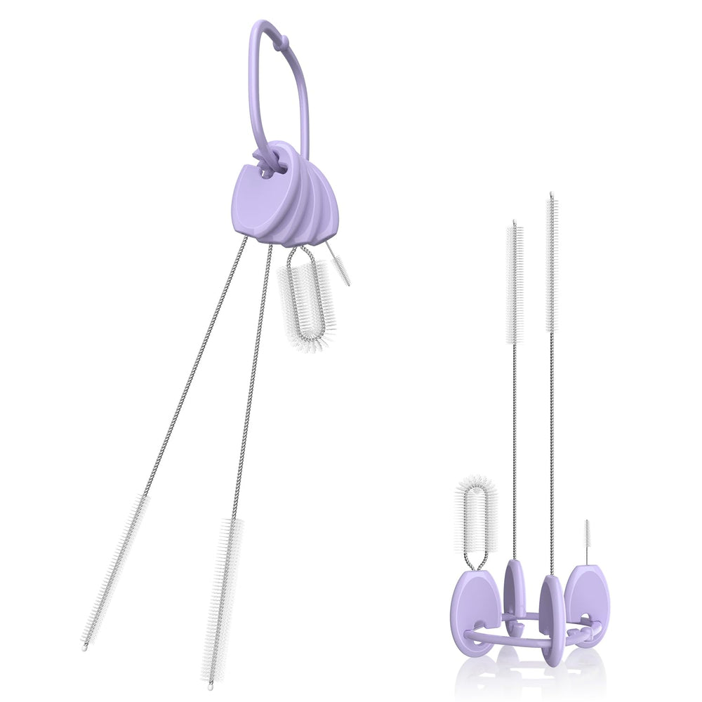 VOGOGE 4-piece straw brush set in packaging for efficient straw cleaning.