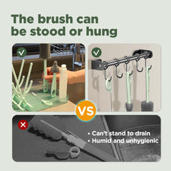 VOGOGE straw brush reaches narrow interiors for easy cleaning.