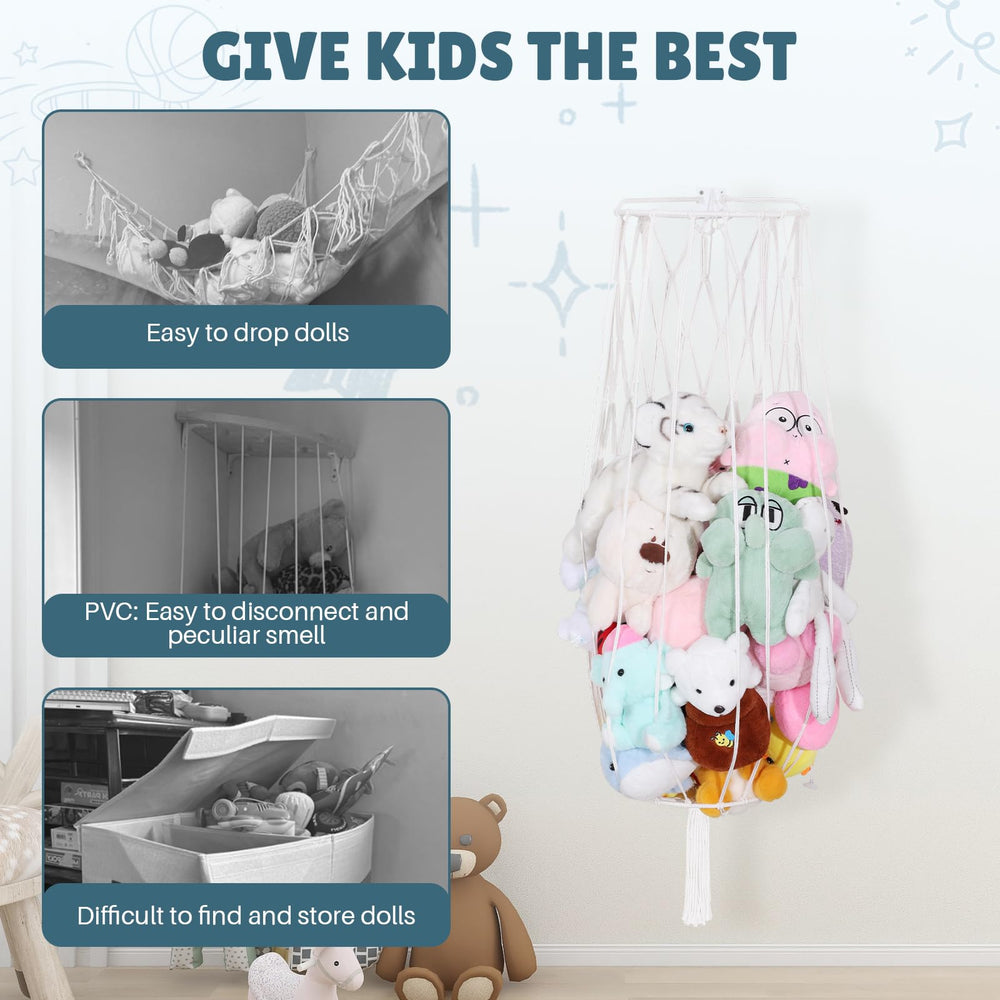 Volepet room decor nursery toy hammock adds charm while encouraging tidy play.