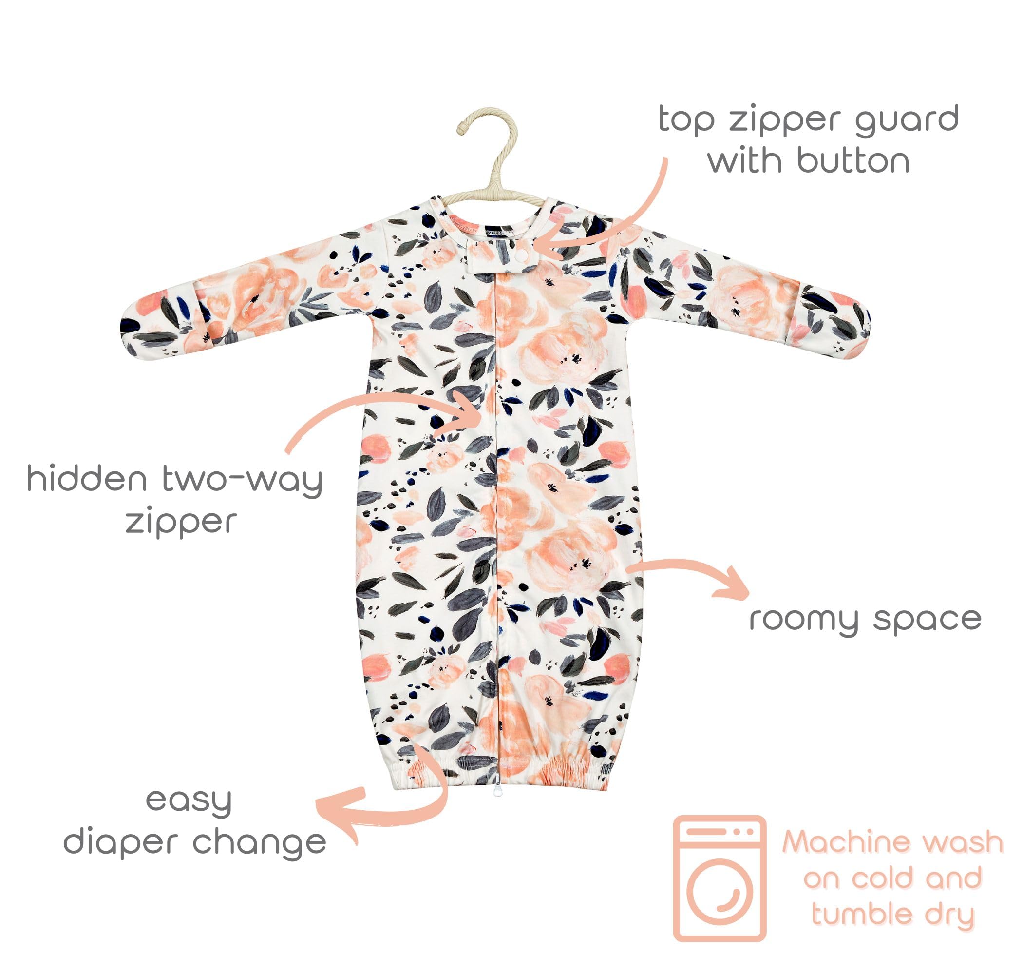 Vollmic sleep sack worn by newborn demonstrates safe sleep readiness