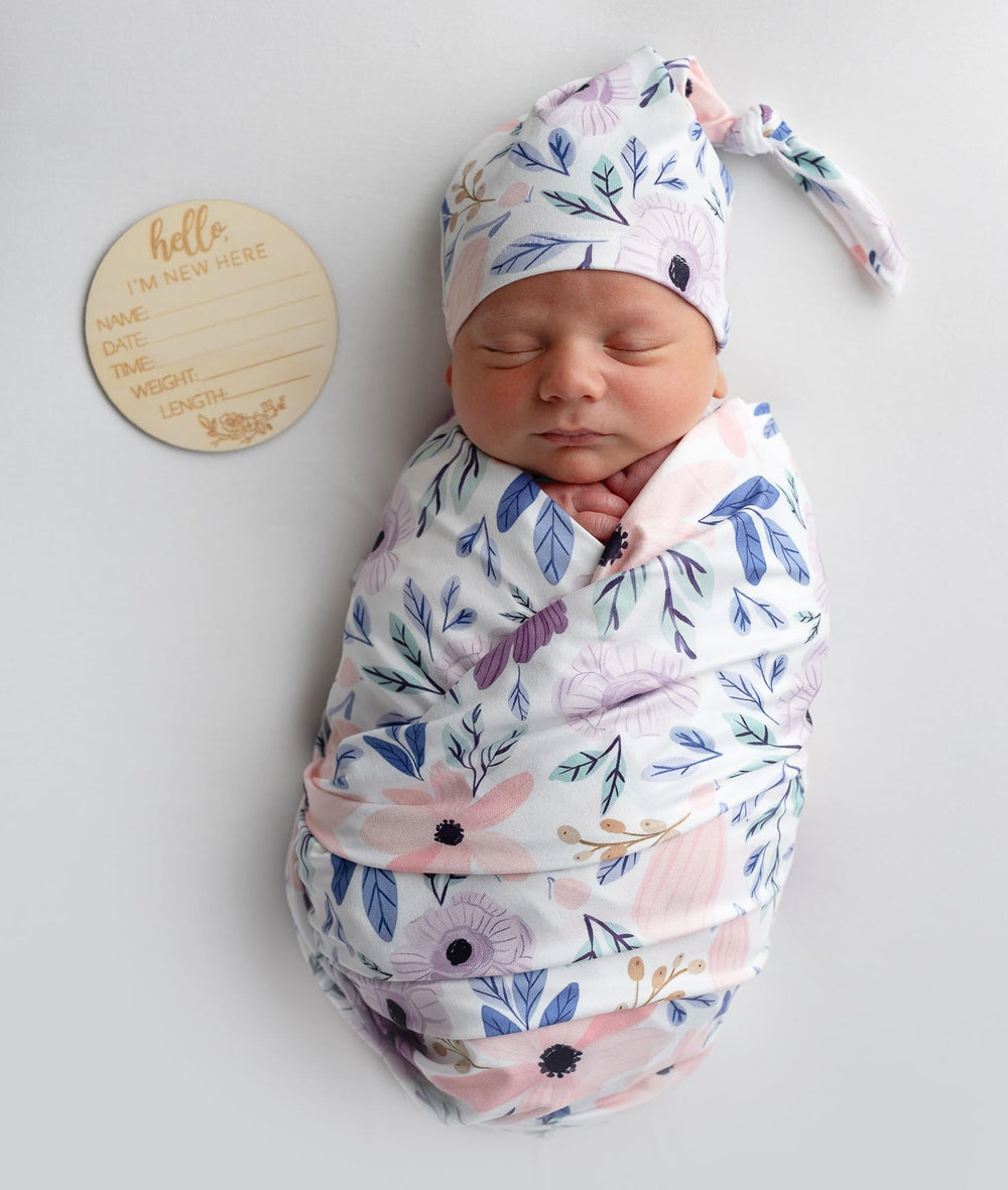 Vollmic knit swaddle fabric is breathable and soft for sensitive newborn skin.
