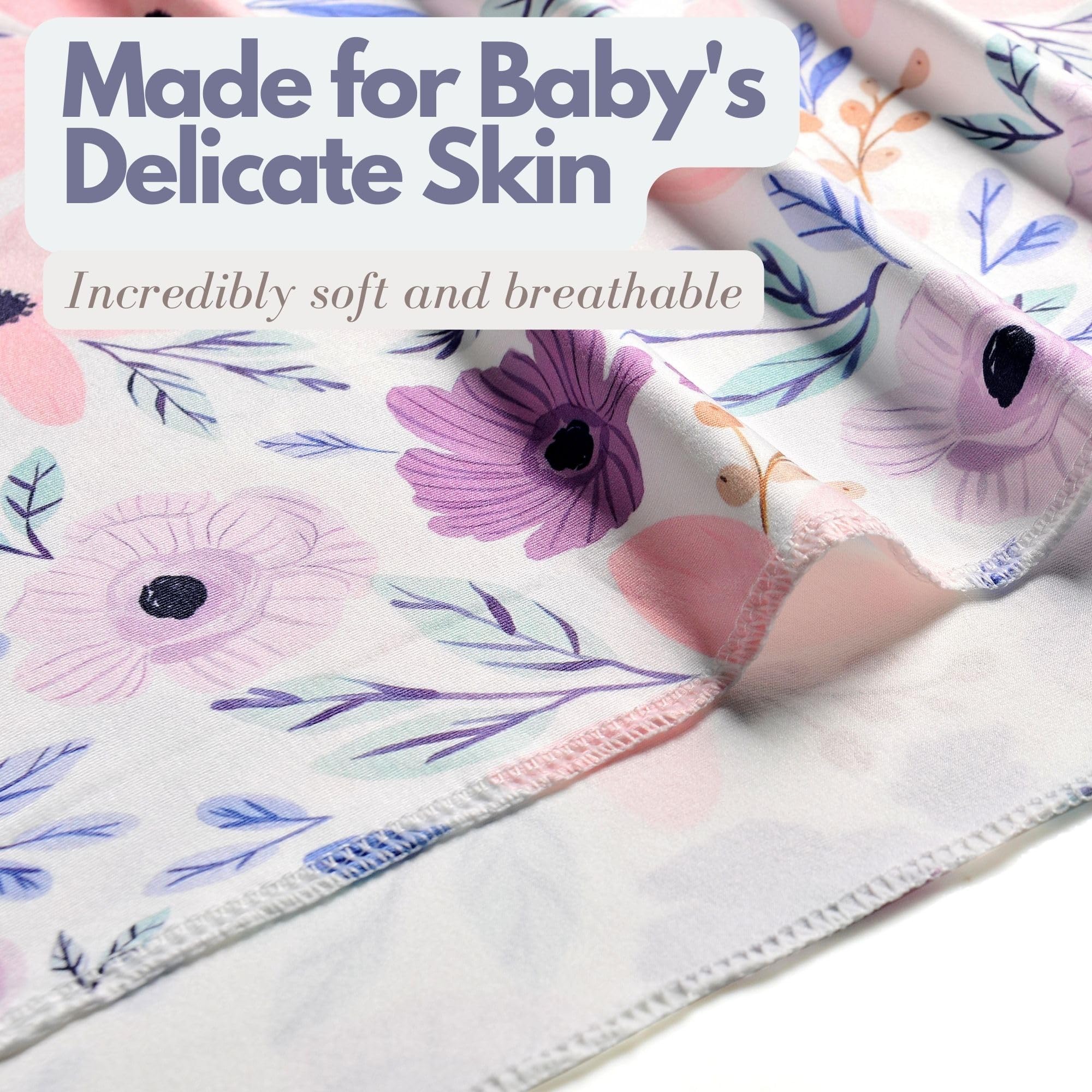 Vollmic matching headband with swaddle set completes the look.