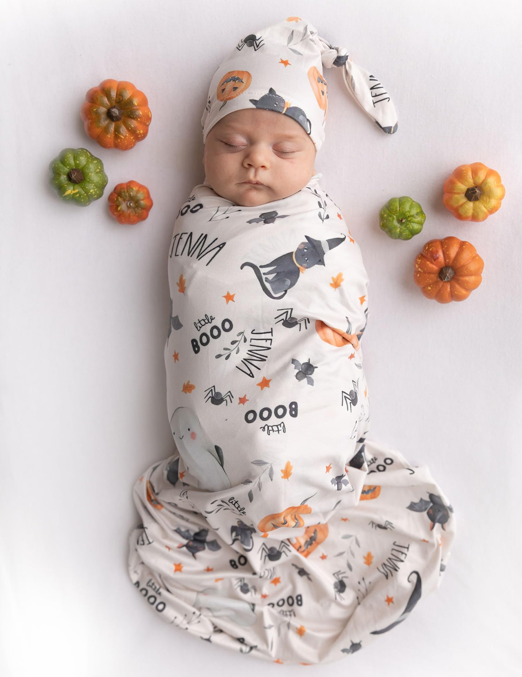 Vollmic newborn swaddle blanket beige; breathable, stretchy wrap for easy swaddling.