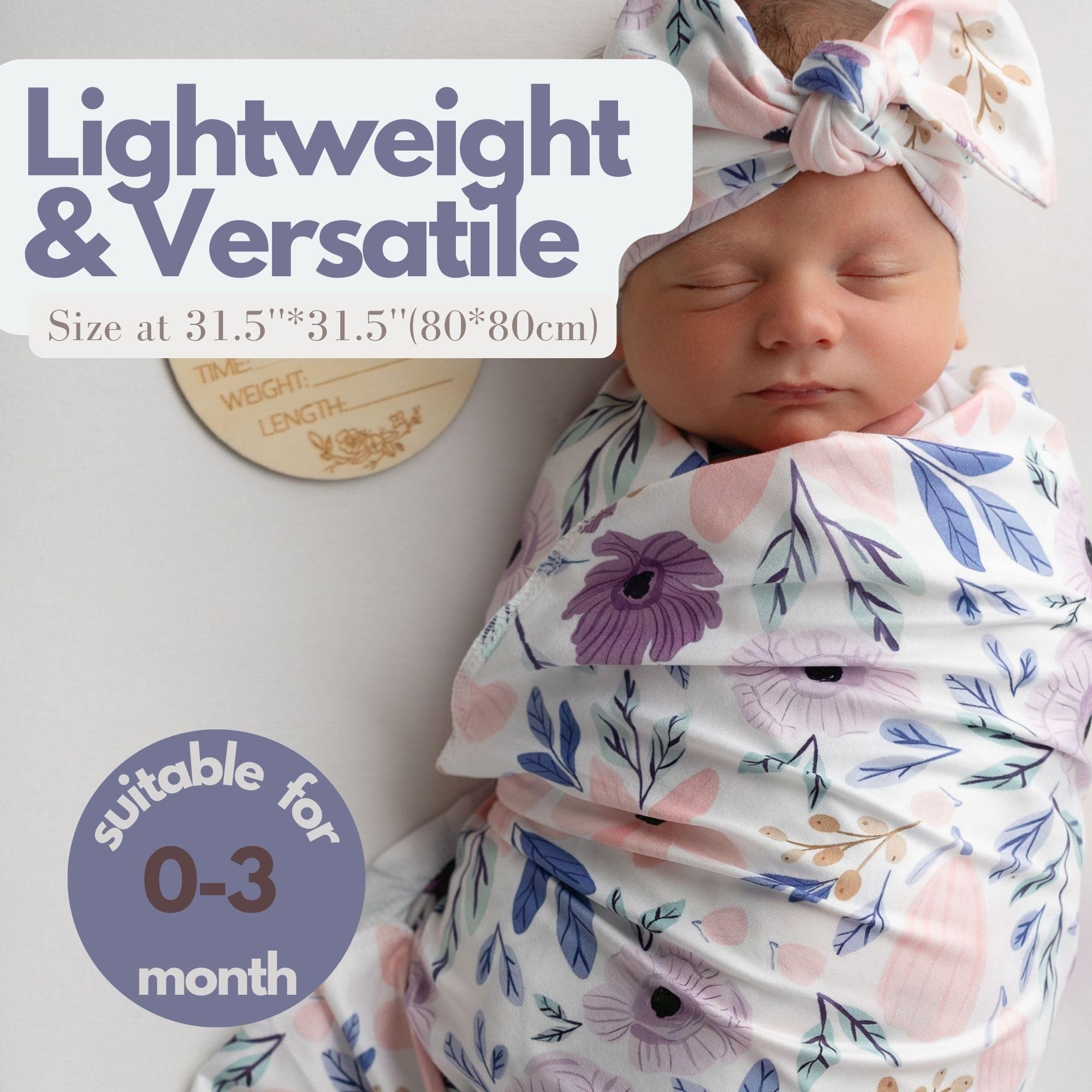 Vollmic swaddle design has no closures for gentle wrapping.