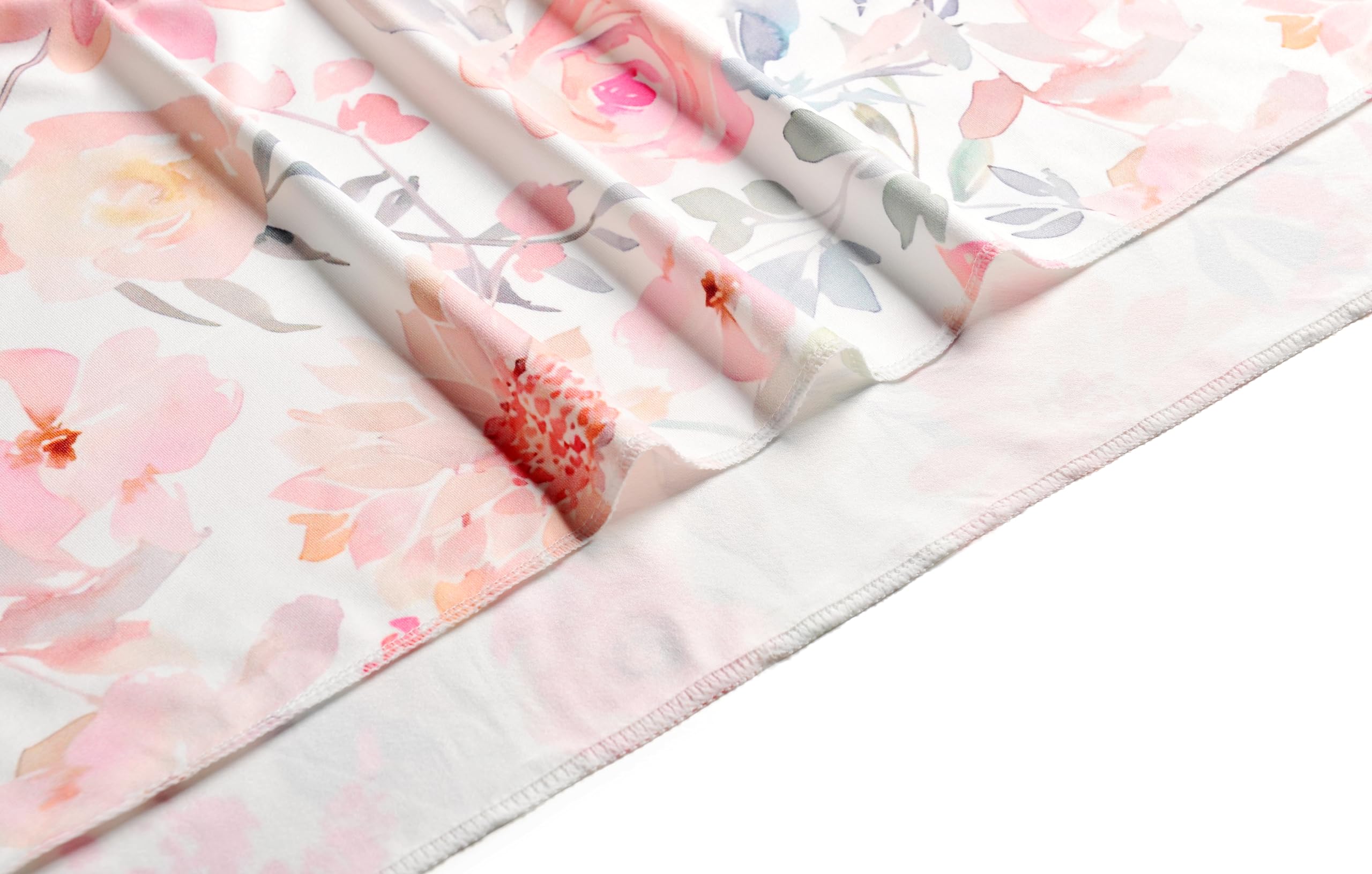 Vollmic stretchy knit swaddle fabric is soft and breathable.